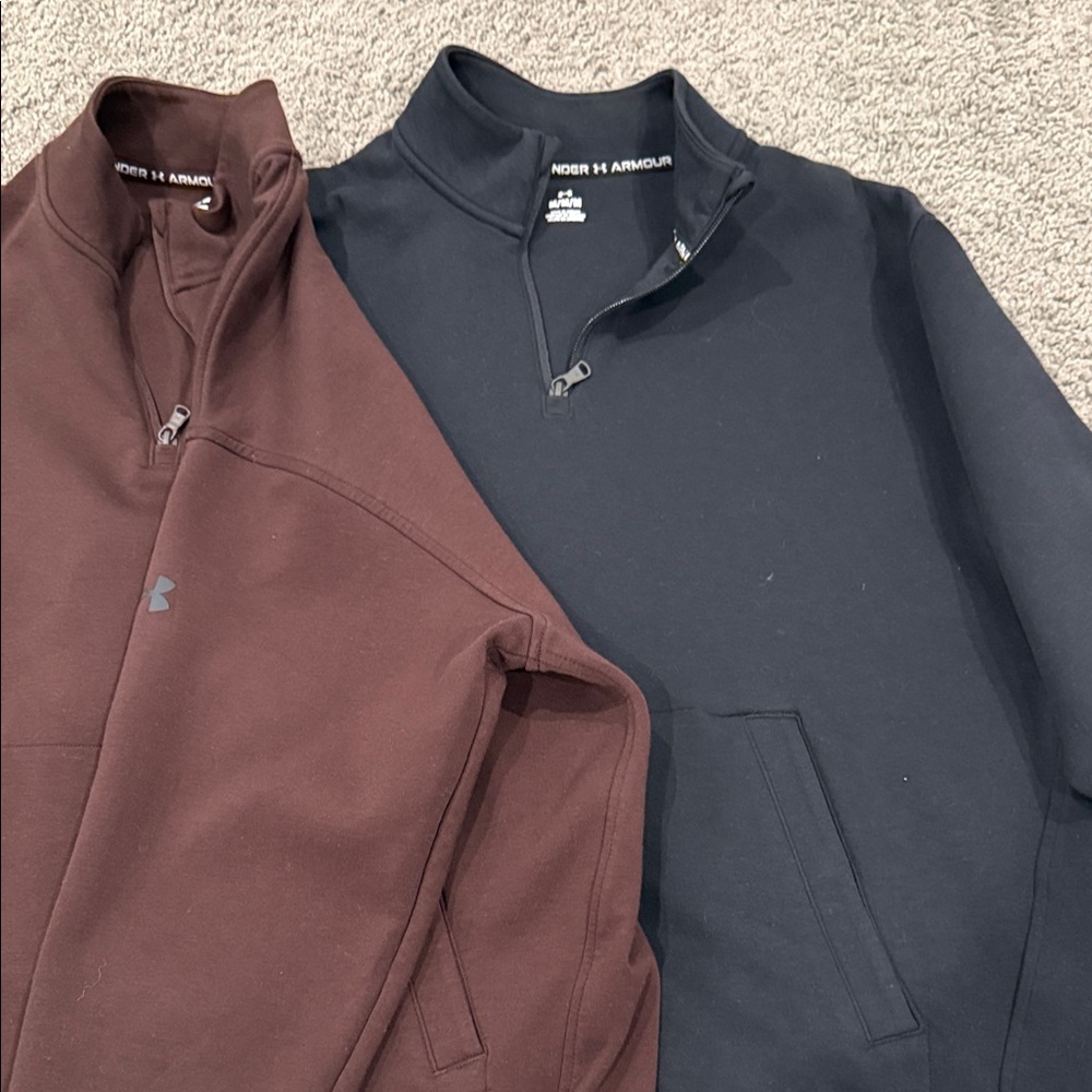 Under Armour Brown and Black Quarter-Zip sweatshirt - Picture 5 of 16